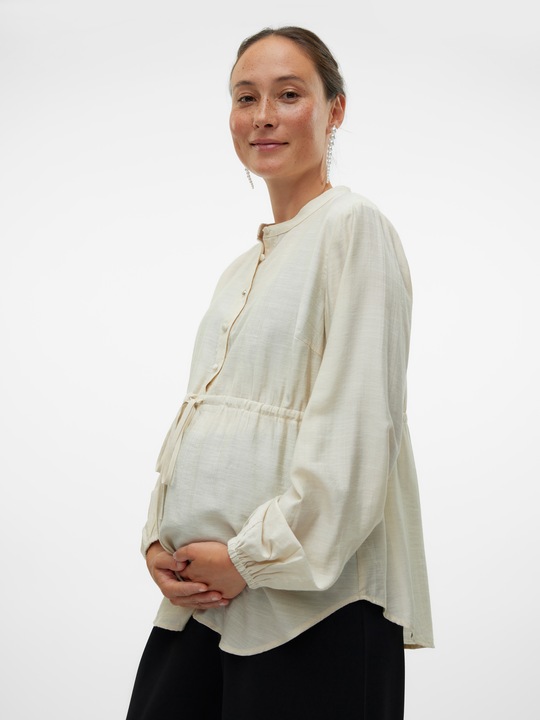 Actual product image Mamalicious Regular fit mandarin collar top blouse (XS)