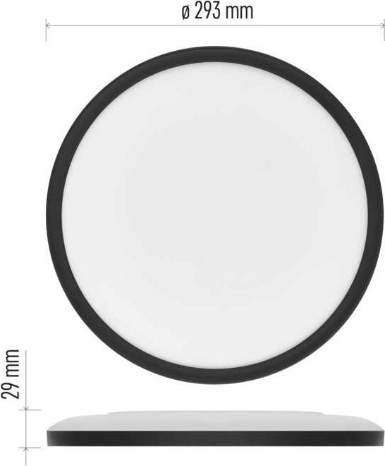 Image du produit Emos LED-Anbauleuchte FLORI rund, schwarz, 18W, neutralweiss (1800 lm)