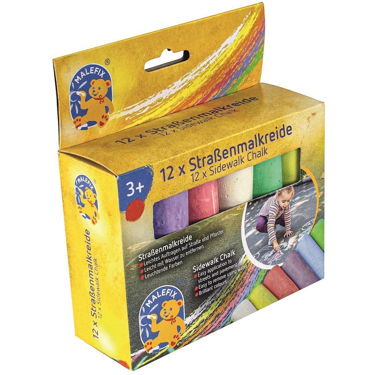 Malefix, Malstifte, 12 Strassenkreiden (Mehrfarbig, 12 x)