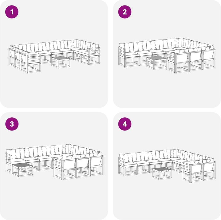 Produktbild vidaXL Outdoor-Sofa