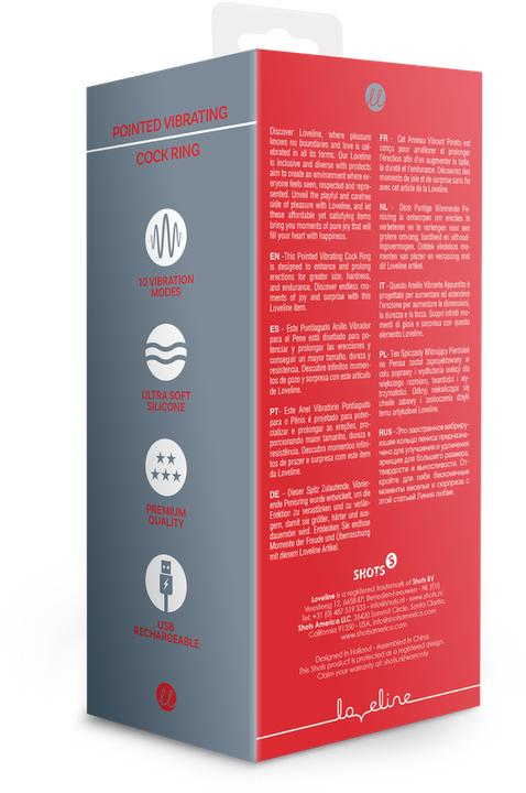 Produktbild Shots Pointed Vibrating Cock Ring - Licorice Black (4.70 cm)