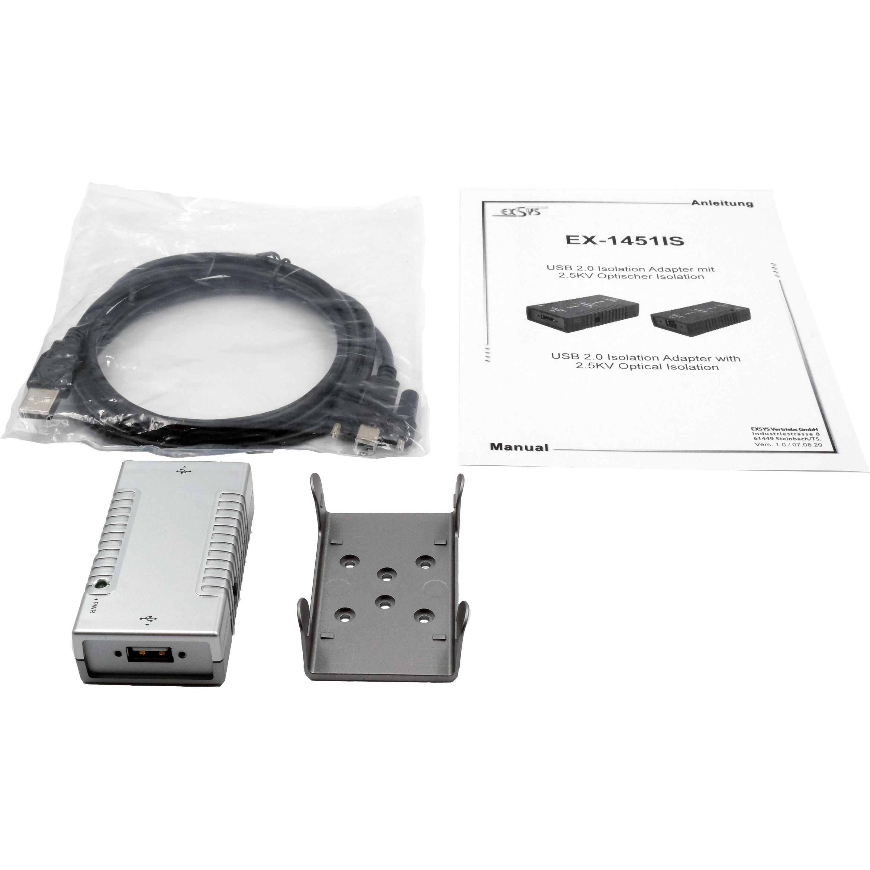 Thumbnail - Exsys Isolation Adapter USB 2.0 (USB 2.0), USB Kabel