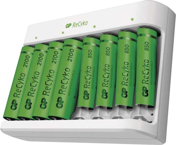 Produktbild GP Batteries GP Battery USB Ladegerät 4 x ReCyko AA 2100 mAh 4 x ReCyko AAA 850 mAh (1 Stk., AAA, AA, 2100 mAh, Ladegerät inkl. Akku)