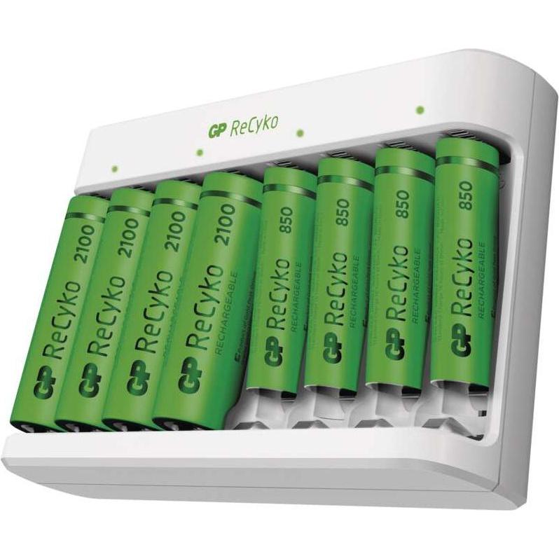 GP Batteries GP Battery USB Ladegerät 4 x ReCyko AA 2100 mAh 4 x ReCyko AAA 850 mAh (1 Stk., AAA, AA, 2100 mAh, Ladegerä...
