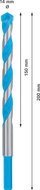 Immagine prodotto Bosch Professional Zubehör Trapano multi-costruzione EXPERT CYL-9, 14 x 150 x 200 mm (14 millimetri)