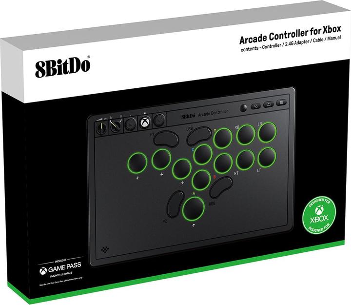 Produktbild 8bitdo - Arcade Controller Xbox/PC - Black
