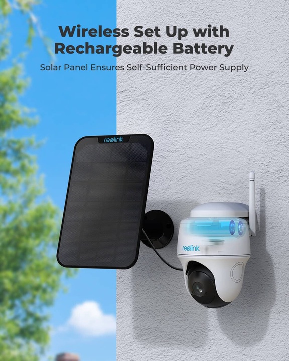 Actual product image Reolink Argus PT 2K 4MP incl. solar panel and 64GB (2560 x 1440 Pixels)