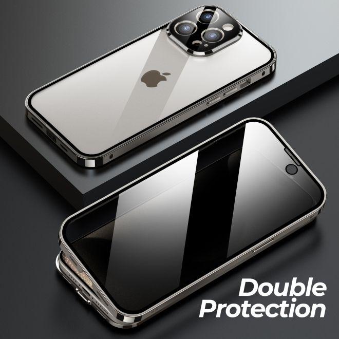 Produktbild MU Classic 360 Grad Hülle Privacy Locking Edition (Apple iPhone 15 Plus)
