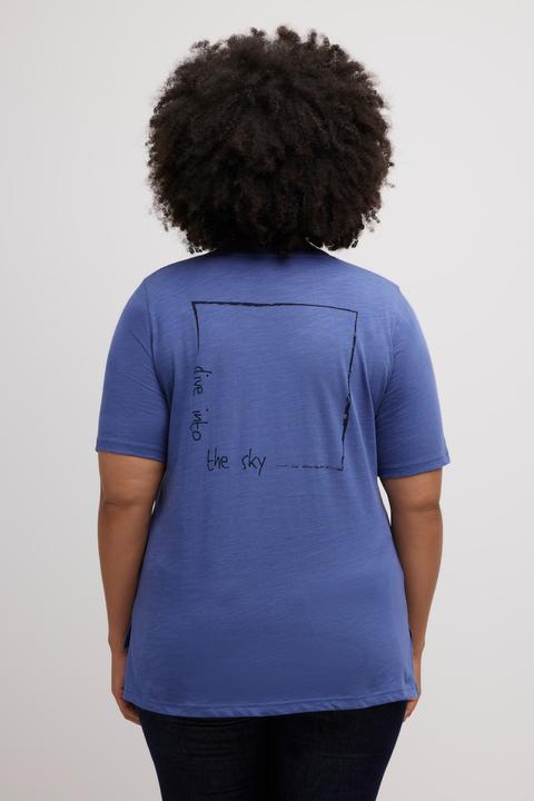 Produktbild Ulla Popken T-Shirt, Saumdruck, V-Ausschnitt, Halbarm (46, 48)