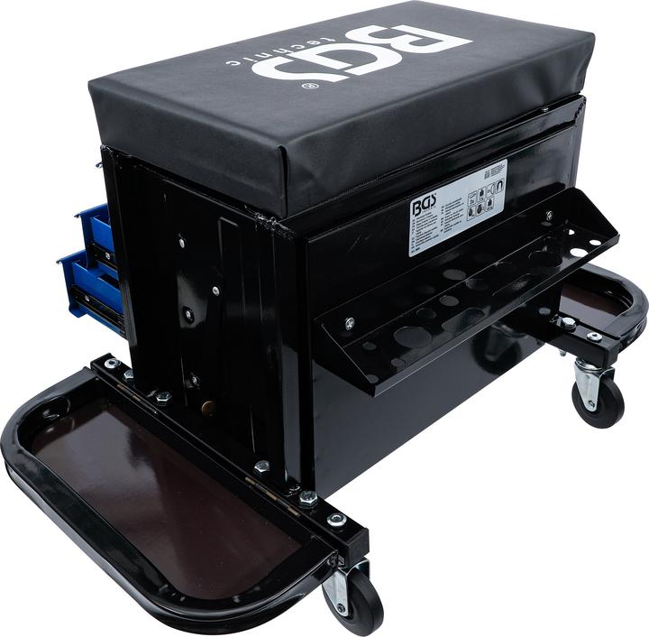 Productafbeelding BGS Werkplaatsstoel op wielen | met 3 laden (1x)