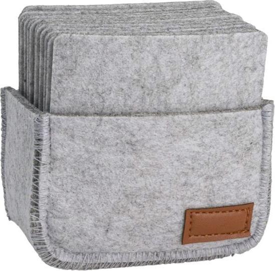 Actual product image Justinus Felt coaster Light grey Lifestyle