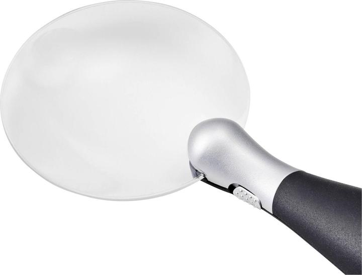 Actual product image Toolcraft TO-8997036 Hand-held magnifier with LED lighting Magnification factor: 3x, 5x