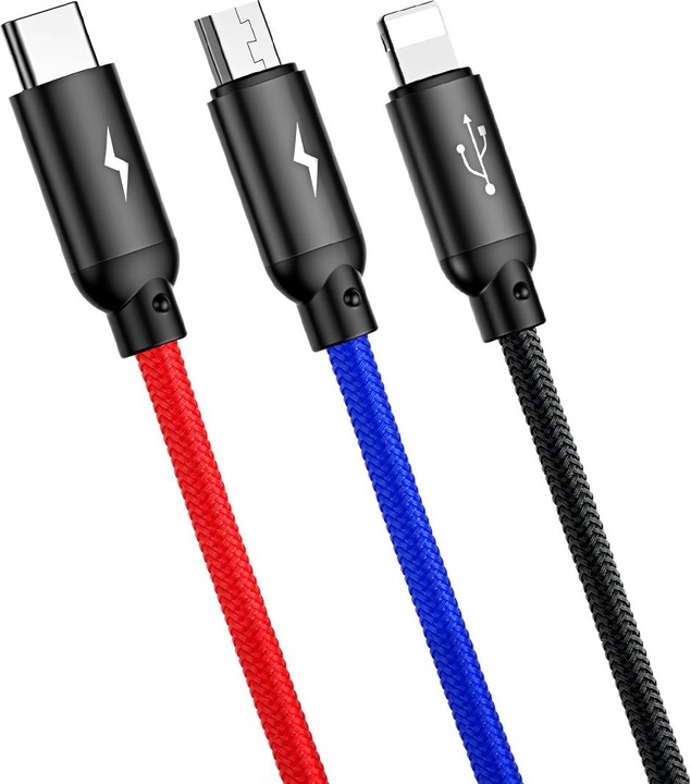 Produktbild Baseus Three Primary Colors 3-in-1 (1.20 m, USB 2.0)
