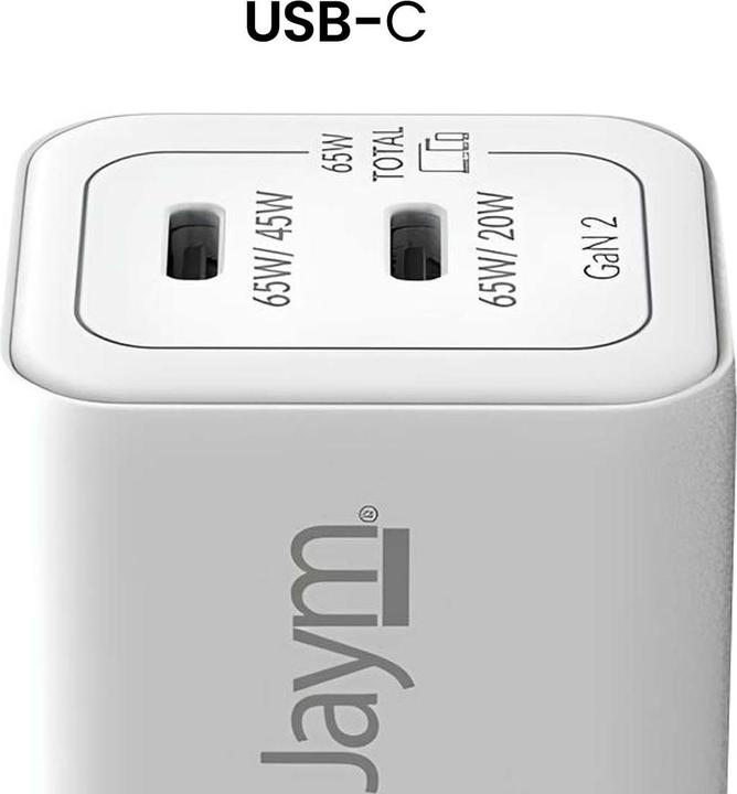Produktbild Jaym Netzteil 2x USB-C GaN 65W PD PPS (65 W)