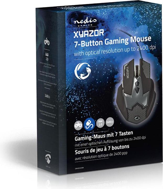 Produktbild Nedis Gaming-Maus GMWD200BK (Kabelgebunden)