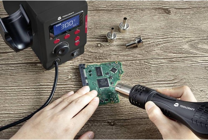 Immagine prodotto Toolcraft LSH-880 SE Stazione ad aria calda digitale 800 W 100 - 500 °C incl. punta di saldatura