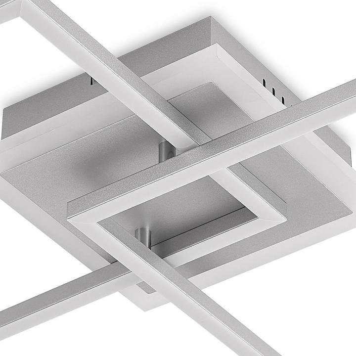 Produktbild Lindby LED-Deckenlampe Fjardo CCT Quadrate, silber (1240 lm)