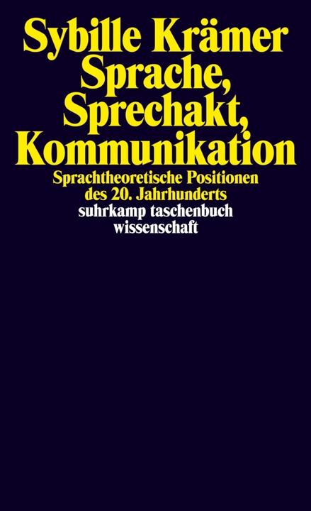 Produktbild Sprache, Sprechakt, Kommunikation (Deutsch, Sybille Krämer, 2001)