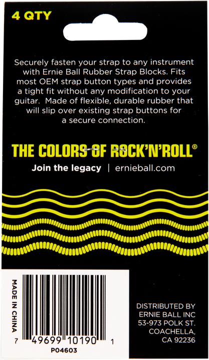 Actual product image Ernie Ball strap blocks