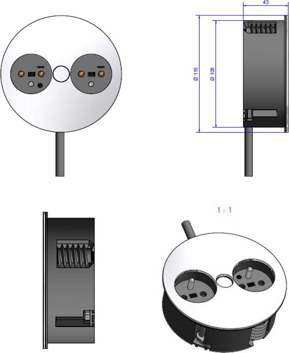 Actual product image Bachmann Twist 2xUTE białe