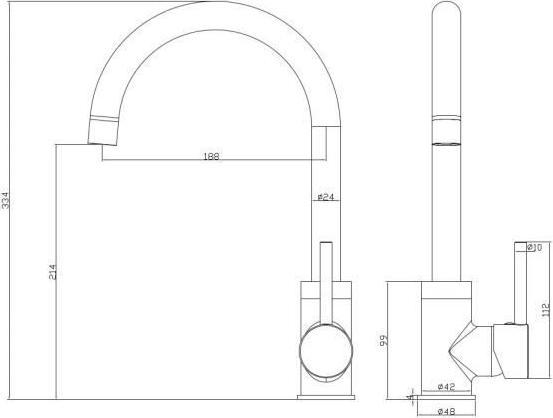 Produktbild Rousseau Mischbatterie 4060411 Edel Messing
