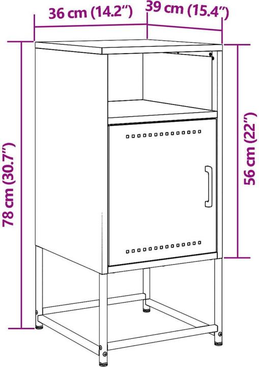 Image du produit vidaXL Nachttisch (36 x 39 x 78 cm)