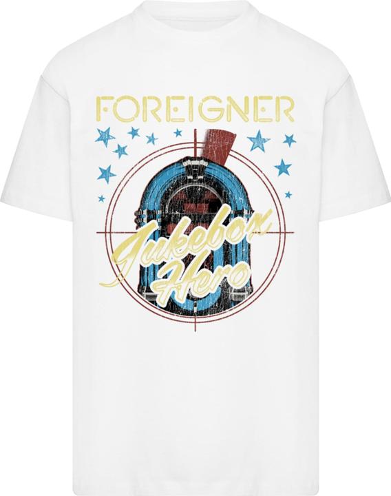 Produktbild Merchcode Foreigner Rock Band - Jukebox Graphic Heavy Oversize Tee - 197349 (M)