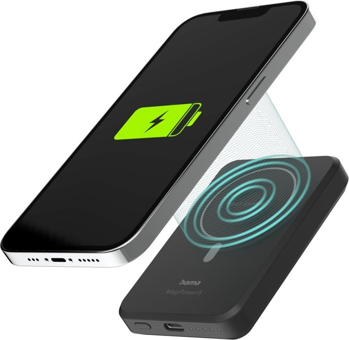 Actual product image Hama MagPower5 (5000 mAh, 18.50 Wh)