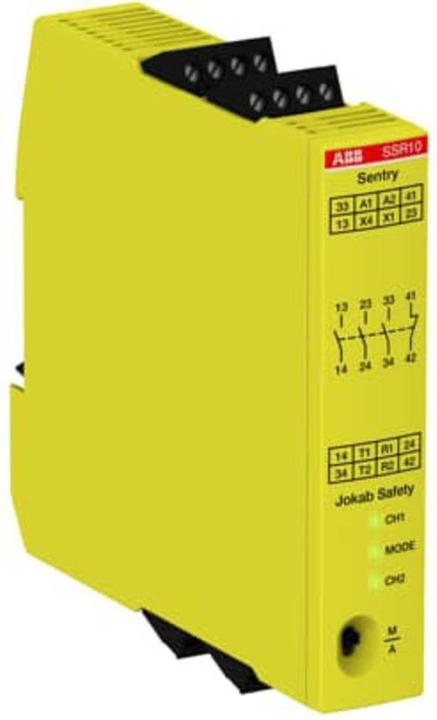 Actual product image ABB Sikkerhedsrelae med 3NO + 1NC relaeudgange SSR10 24VDC
