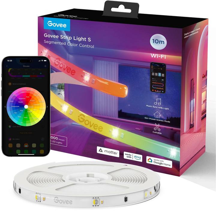 Govee Stripe Light S (RGBIC, 1000 cm, Indoor)