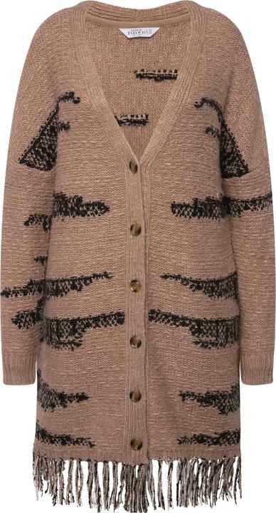Immagine prodotto Studio Untold Cappotto dal taglio oversize in maglia jacquard con frange, scollo a V e maniche lunghe (54)