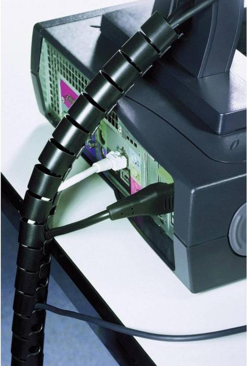 Actual product image HellermannTyton Black cable Helawrap HWPP16 (Cable conduit, 2500 cm)