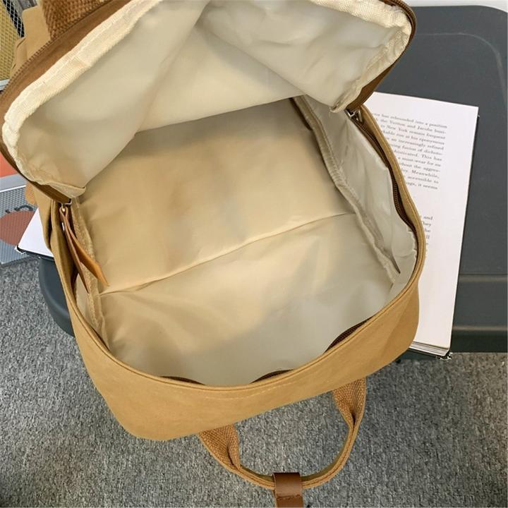 Actual product image Only-Bags.Store Vintage high capacity backpack, laptop bag, canvas backpack, high school backpack