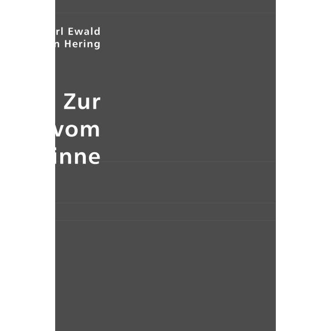 Zur Lehre vom Lichtsinne, Fachbücher von Karl E. K. Hering
