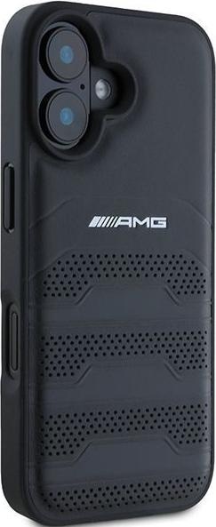 Produktbild Mercedes AMG AMHCP16SGSEBK iPhone 16 6.1" czarny/black hardcase Leather Debossed Lines Black Logo (Apple iPhone 16)