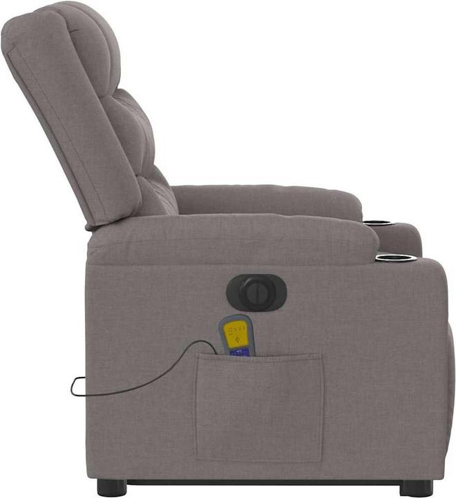 Actual product image vidaXL Electric massage chair with stand-up aid Taupe fabric