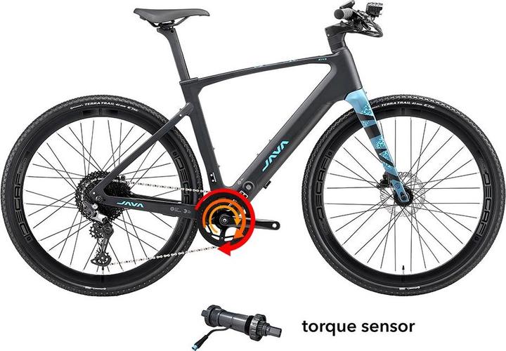 Mobygo JAVA Riva Carbon schwarz-blau (49 cm)