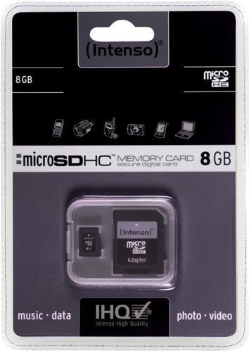 Actual product image Intenso microSD card Class 4 (8 GB, microSDHC)