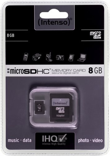 Image du produit Intenso carte microSD de classe 4 (8 Go, microSDHC)
