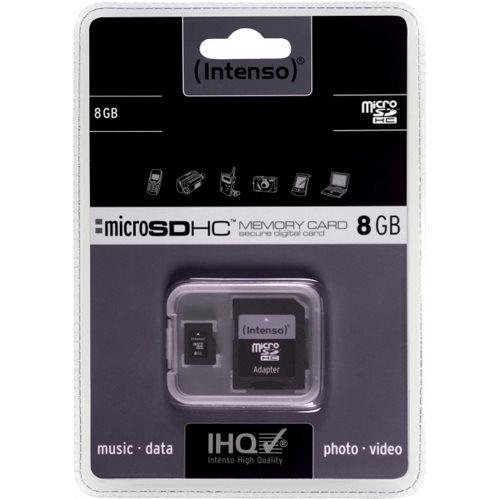 Thumbnail - Intenso microSD Karte Class 4 (8 GB, microSDHC), Speicherkarte, Schwarz