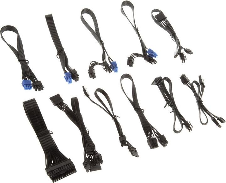 Actual product image Silverstone short power supply cable set for Strider, flatband
