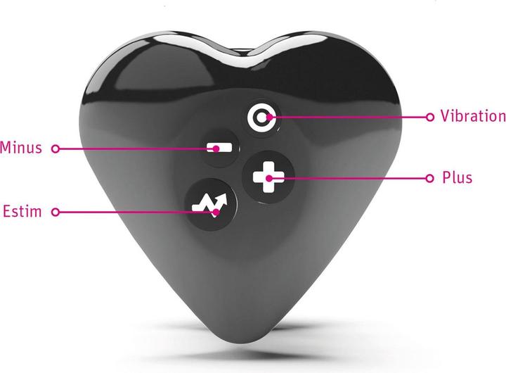 Image du produit Mystim Vibromasseur Hearts Desire eStim Lay-On Noir