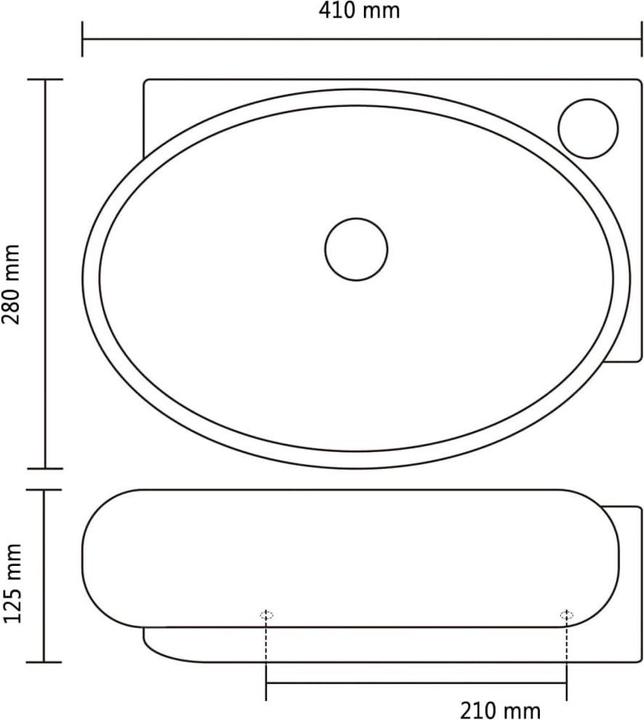Image du produit vidaXL Becken (280 mm, 410 mm)