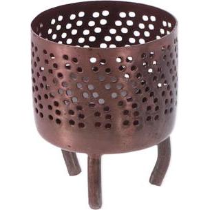 Portacandele, Porta tealight Luca S rame metallo 6x6x8cm (1 x)