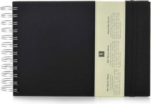 Actual product image Semikolon Photo album Mini Mucho 25x16cm black linen cover (10 x 15 cm, 9 x 13 cm)