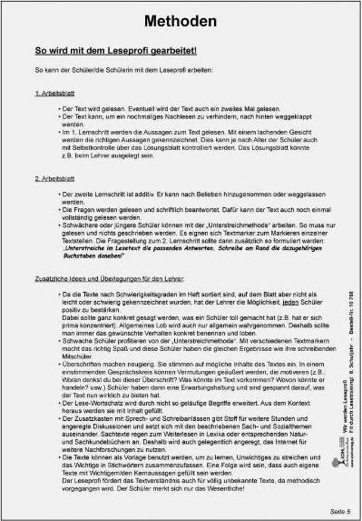 Produktbild Wir werden Leseprofi - Fit durch Lesetraining! 8. Schuljahr (Deutsch, Lynn-Sven Kohl, Ulrike Stolz, 2007)