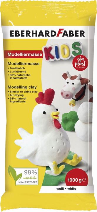Productafbeelding EberhardFaber Boetseerklei EFA PLAST Classic Kids 3 kg, wit