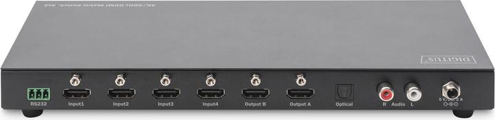 Actual product image Digitus 4K/60Hz HDMI® Matrix Switch (4x2) with Audio Extractor