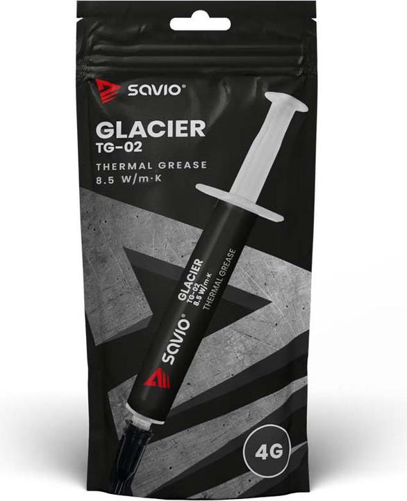 Actual product image Savio Heat conductive paste GLACIER TG-02 Heat conductive paste 8.5W (8.50 W/m K, 4 g)