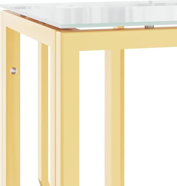 Produktbild VidaXL Konsolentisch Golden 70x30x70 cm Edelstahl und Glas (70 x 30 x 70 cm)